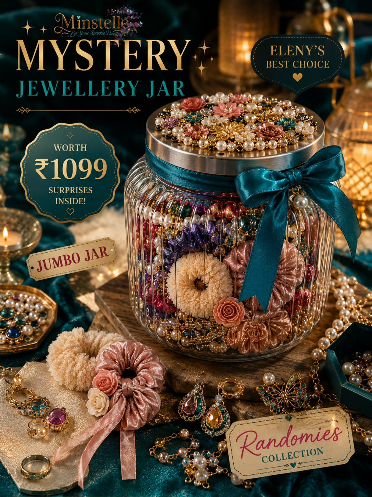 Minstelle Mystery Jewellery Jar-(Randomies🌈)