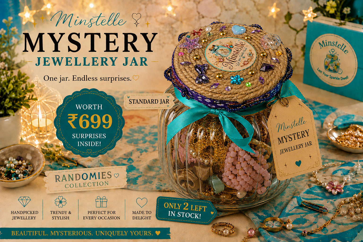 Minstelle Mystery Jewellery Jar-(Randomies🌈)