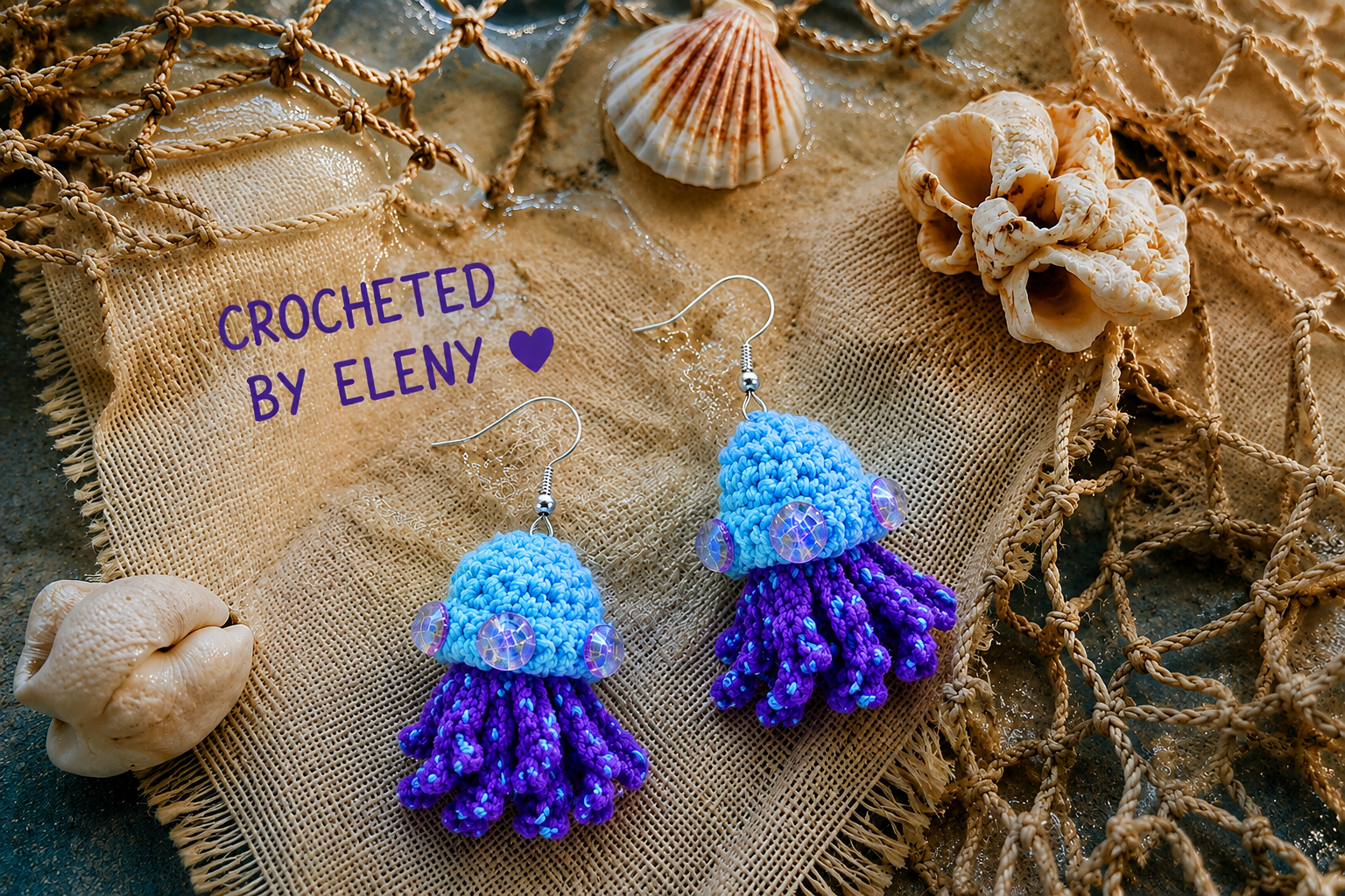 Octo Crochet Earring🪼
