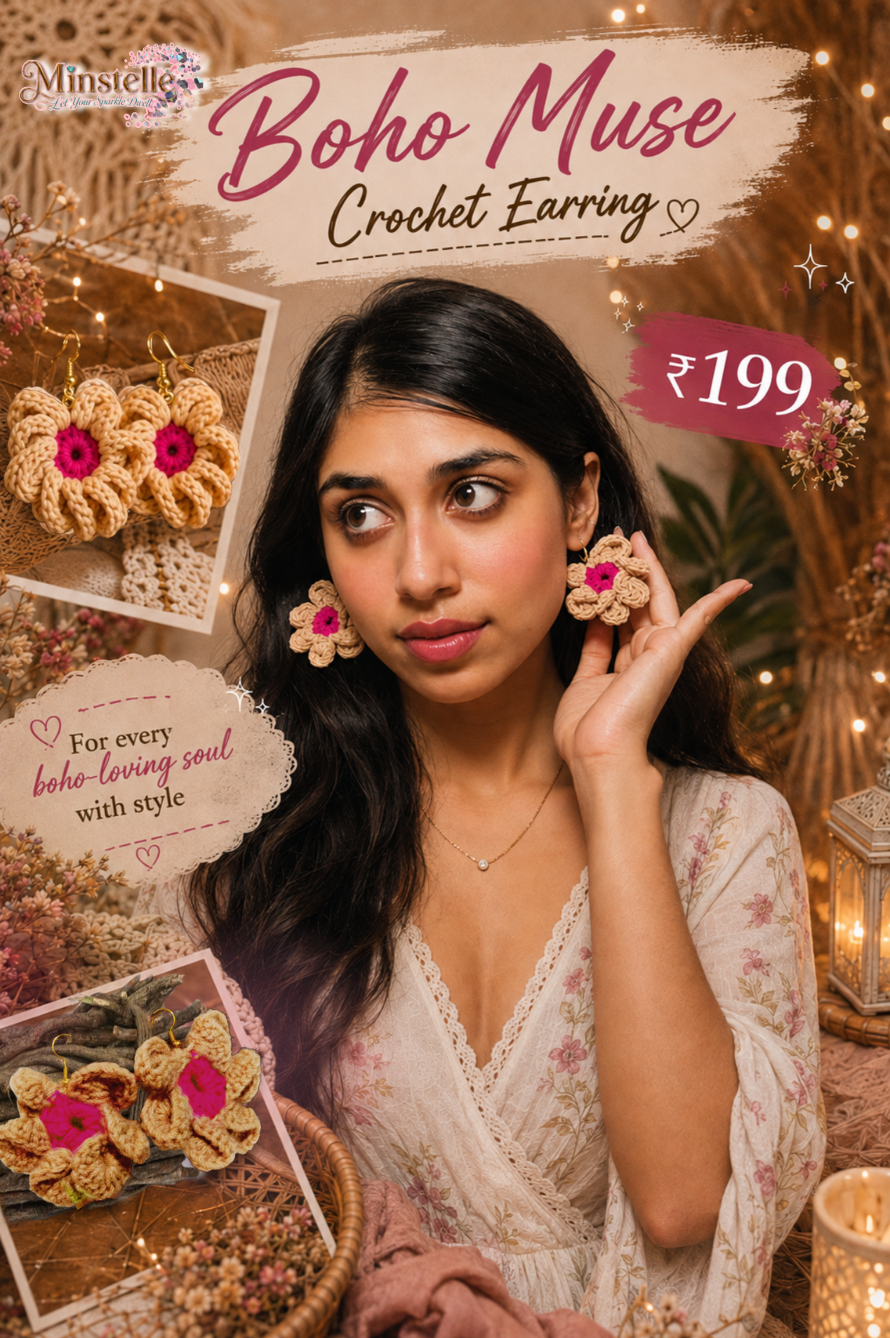 Boho Muse Crochet Earring🌼